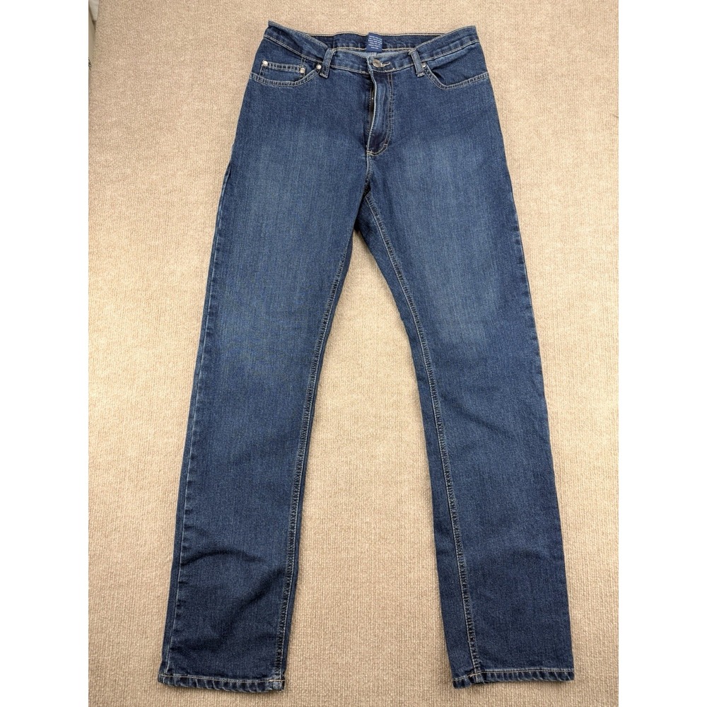 Jeans Full Blue 32x34 Straight Leg Medium Wash Denim Men's